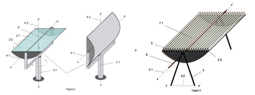 Calentador solar plegable por concentración lineal