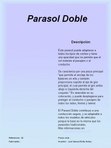 parasol doble para vehiculos