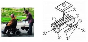 remolque asiento silla ruedas electrica