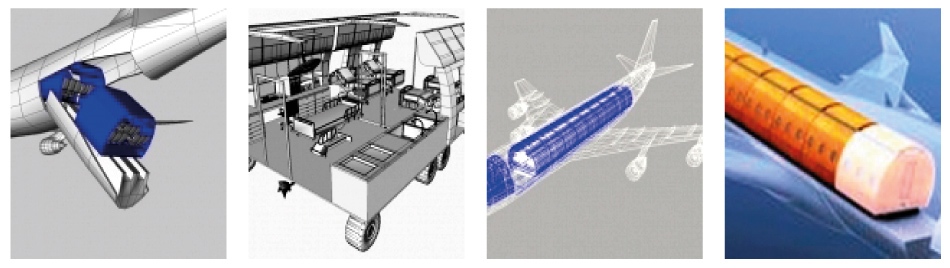 sistema conjunto de capsulas para salvamento y aprovisionamiento de aeronaves