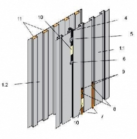 sistema constructivo con chapa ranurada para anclaje 