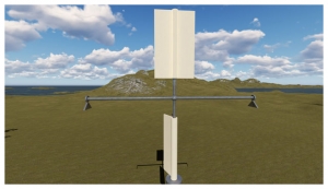 sistema de molino de viento activado por el propio viento