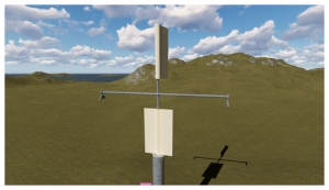 sistema de molino de viento activado por el viento