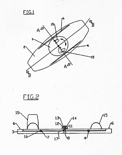 tabla de esqui acuatico con plataforma giratoria