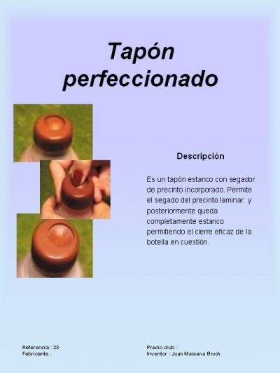 tapon hermetico perfeccionado