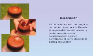 Tapón hermético perfeccionado con una segadora de precintos