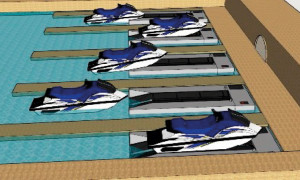 Plataforma motorizada para motos de agua