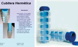 CUBITERA HERMÉTICA, Recipiente isotérmico para la elaboración de bloques de hielo de pequeña dimensión