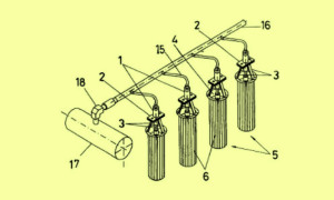 Dispositivo para la limpieza de los elementos filtrantes de un filtro industrial de aire