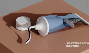 Envase  plástico que permite agotar  todo el contenido