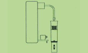 Útil motorizado para limpieza de cafeteras