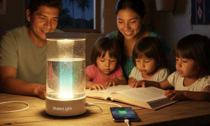 WaterLight: la lámpara que convierte el agua salada en luz