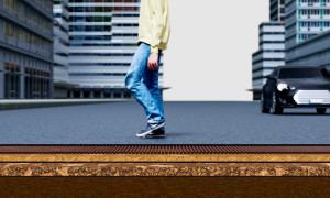 Pavimento de corcho absorbente con descontaminantes 