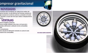Compresor gravitacional rotativo con pistones y método de generar el aire comprimido
